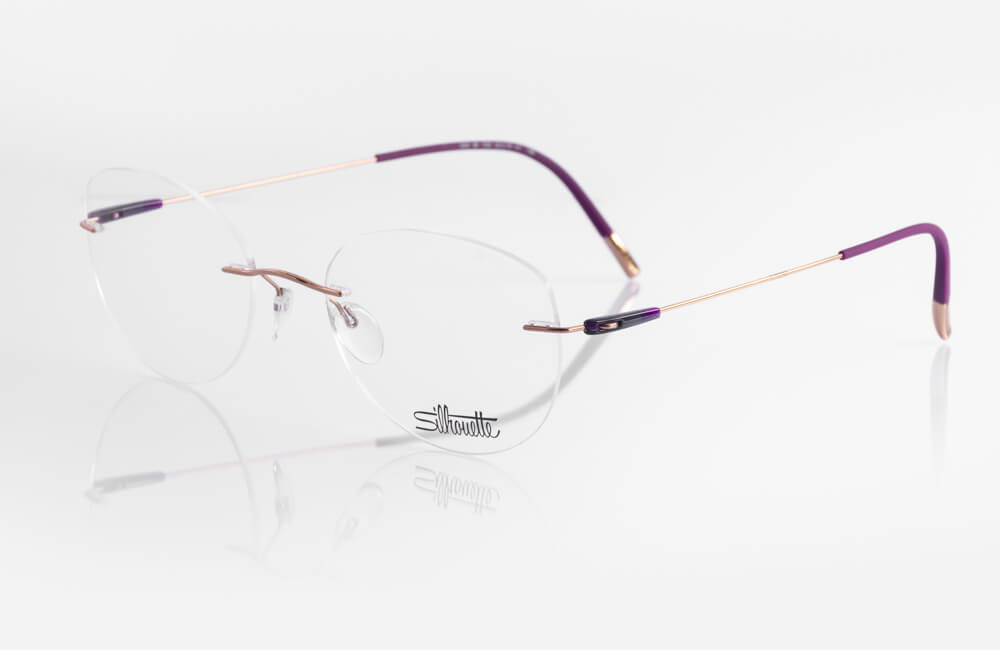Monture De Lunettes Silhouette – Homme, Noir Et Doré, Rectangulaire, Neuve Avec étiquettes